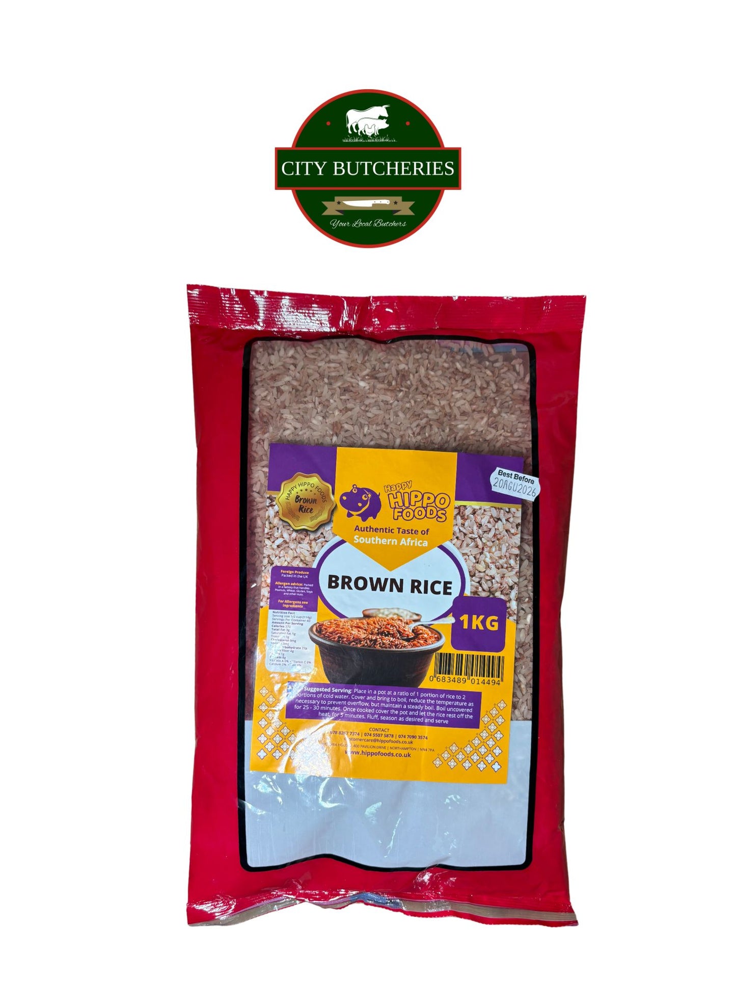 Happy Hippo Foods Brown Rice (1kg)