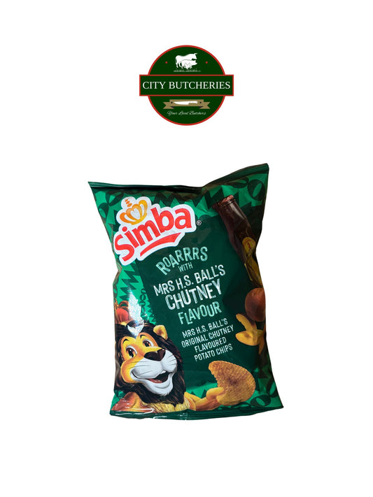 Simba Mrs H.S Balls Chutney Flavoured Potato Chips (120g)