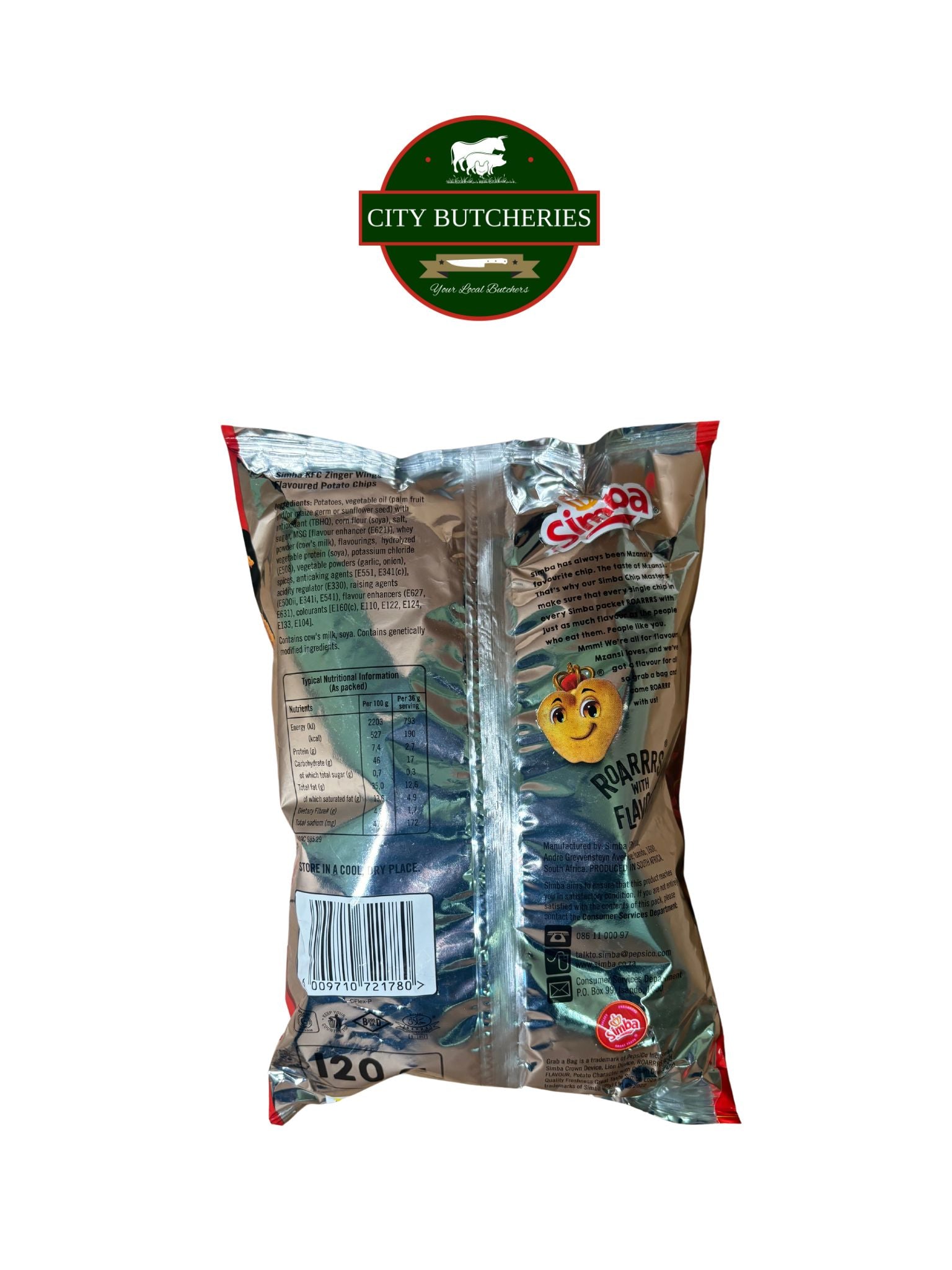 Zinger Simba Simba KFC Zinger Wings Flavoured Potato Chips (120g) – City Butcheries