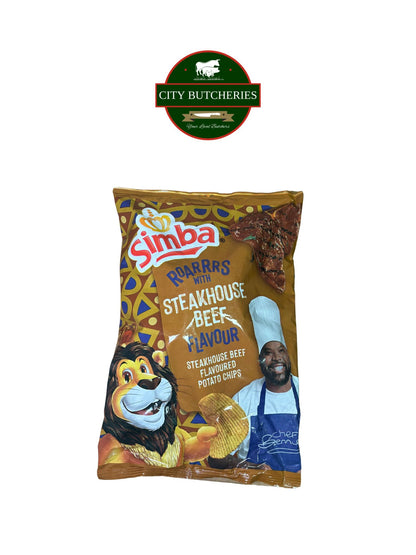 Simba Steakhouse Beef Flavoured Potato Chips (120g)